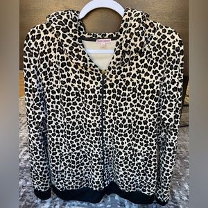 Juicy Couture Leopard print zip hoodie